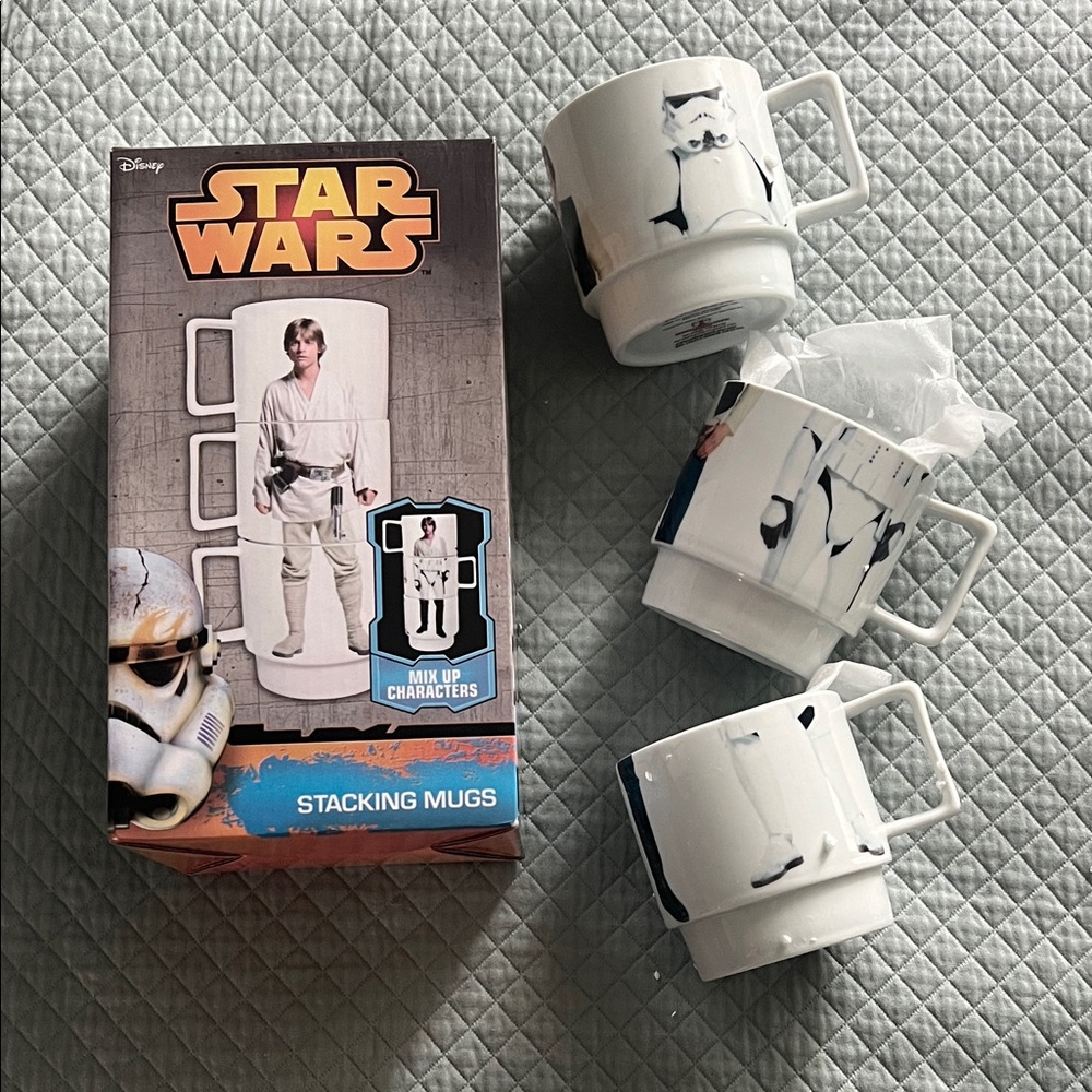 Star Wars Character Stacking Mugs - White and Black